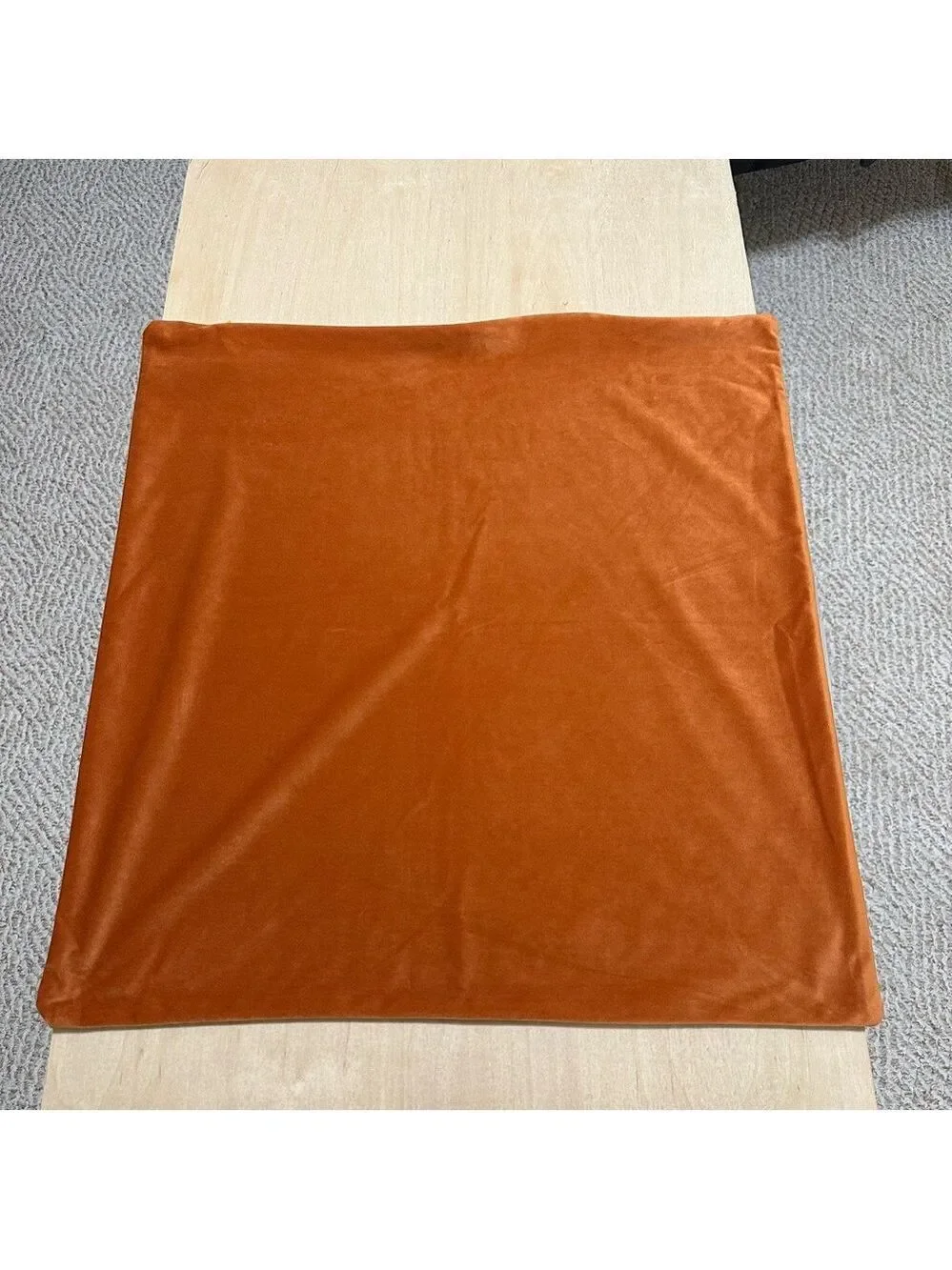 Monday Moose Set Of Two Velvet Pillow Case Burnt Orange Teal 25x25